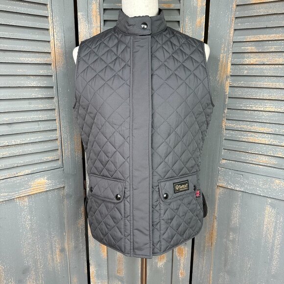 Belstaff Jackets & Blazers - Belstaff England Women's Waistcoat Quilted Gilet Vest Liner Dusk Grey Sz 10 NWT